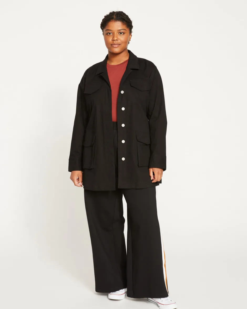 Universal Standard Stephanie Wide Leg Stripe Ponte Pants 30 Inch