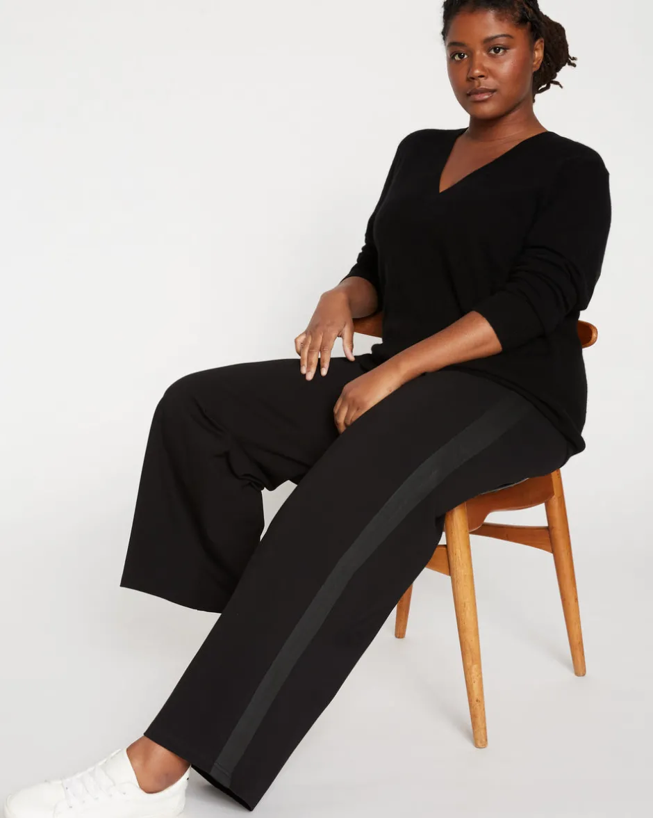 Universal Standard Stephanie Wide Leg Stripe Ponte Pants 30 Inch
