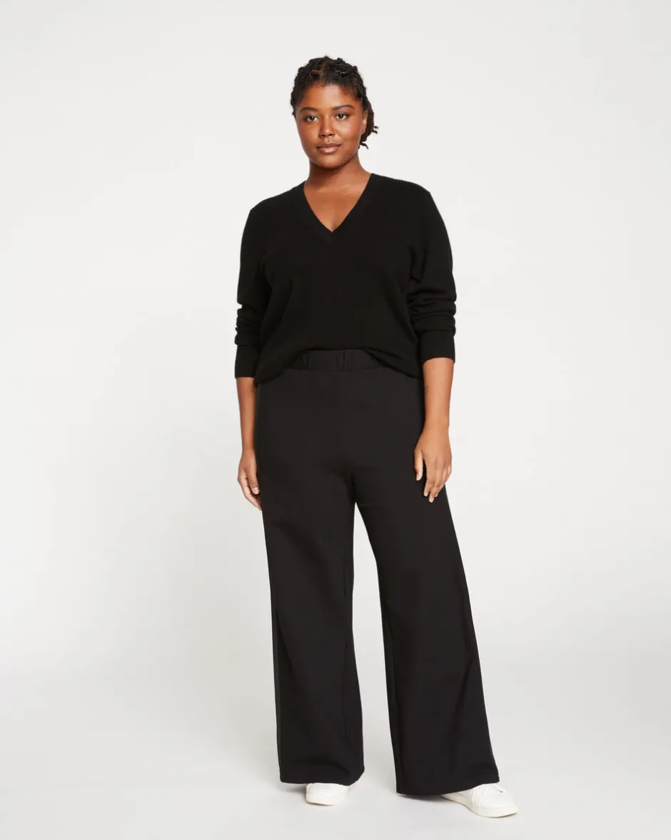 Universal Standard Stephanie Wide Leg Stripe Ponte Pants 30 Inch