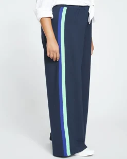 Universal Standard Stephanie Wide Leg Stripe Ponte Pants 30 Inch
