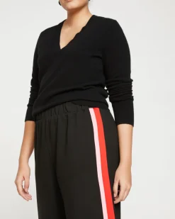 Universal Standard Stephanie Wide Leg Stripe Ponte Pants 30 Inch