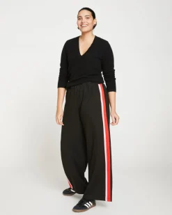 Universal Standard Stephanie Wide Leg Stripe Ponte Pants 30 Inch