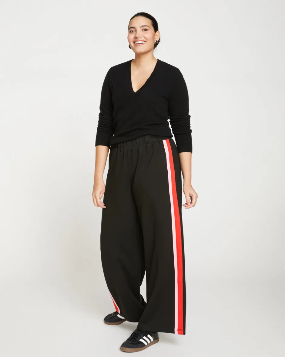 Universal Standard Stephanie Wide Leg Stripe Ponte Pants 30 Inch