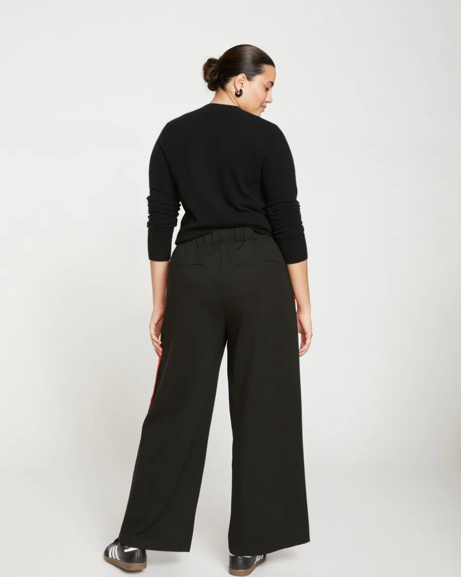 Universal Standard Stephanie Wide Leg Stripe Ponte Pants 30 Inch