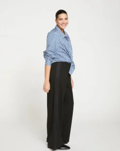 Universal Standard Stephanie Wide Leg Stripe Ponte Pants 33 Inch