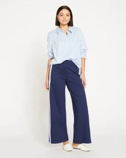 Universal Standard Stephanie Wide Leg Stripe Ponte Pants 30 Inch