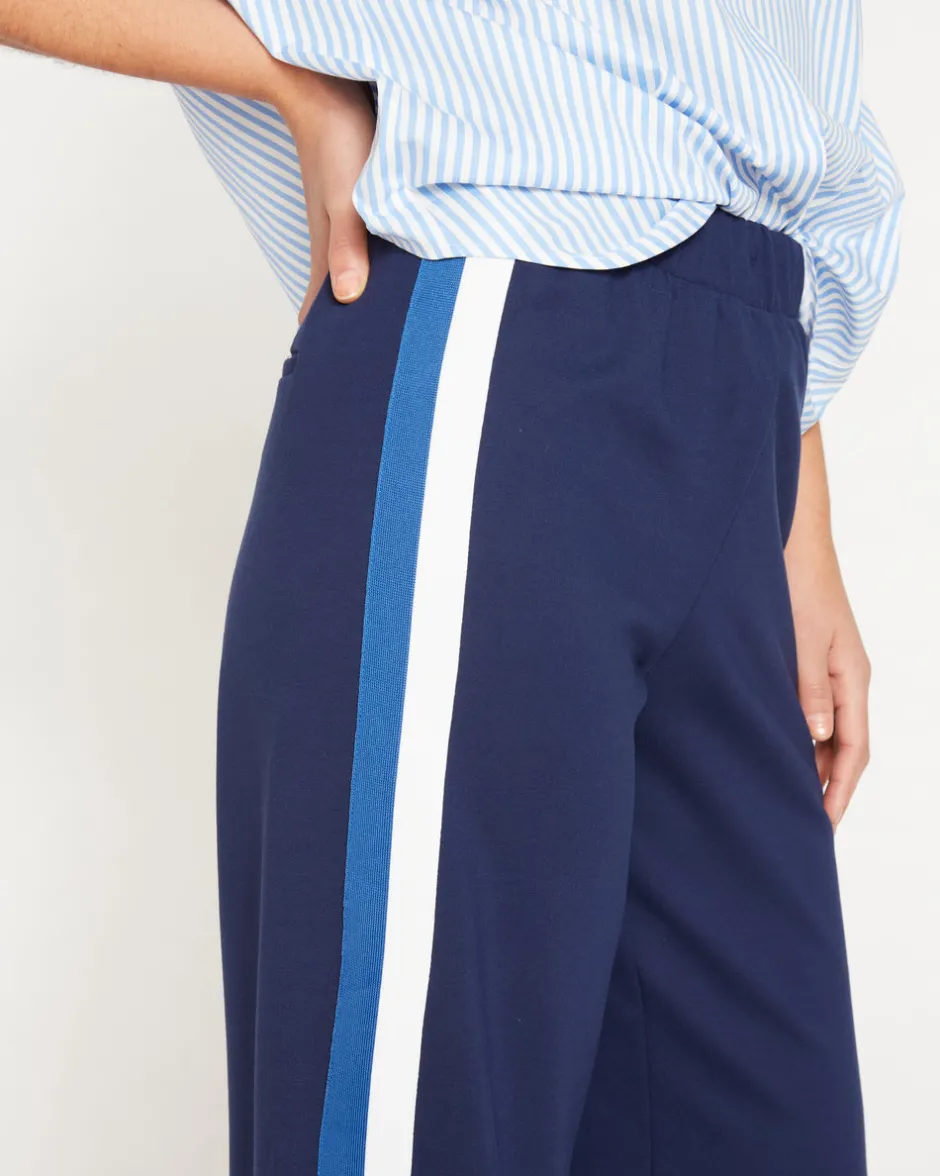 Universal Standard Stephanie Wide Leg Stripe Ponte Pants 30 Inch