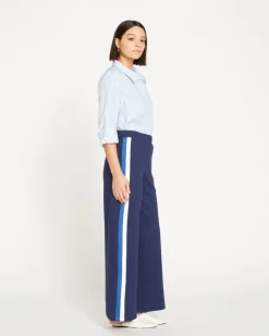 Universal Standard Stephanie Wide Leg Stripe Ponte Pants 30 Inch