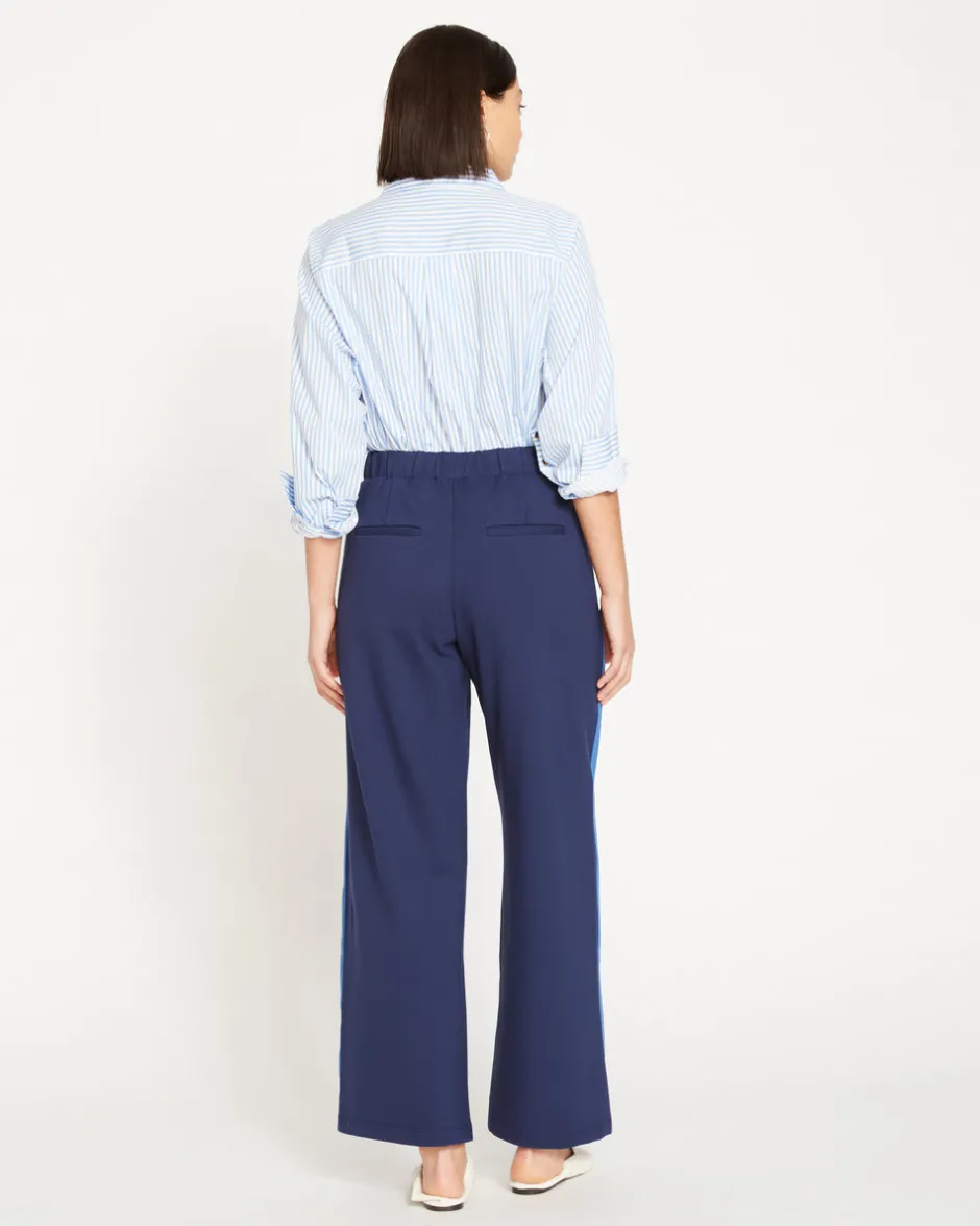 Universal Standard Stephanie Wide Leg Stripe Ponte Pants 30 Inch