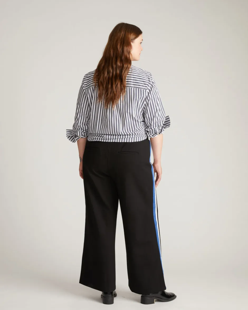 Universal Standard Stephanie Wide Leg Stripe Ponte Pants 30 Inch