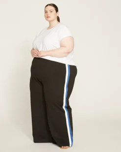 Universal Standard Stephanie Wide Leg Stripe Ponte Pants 30 Inch