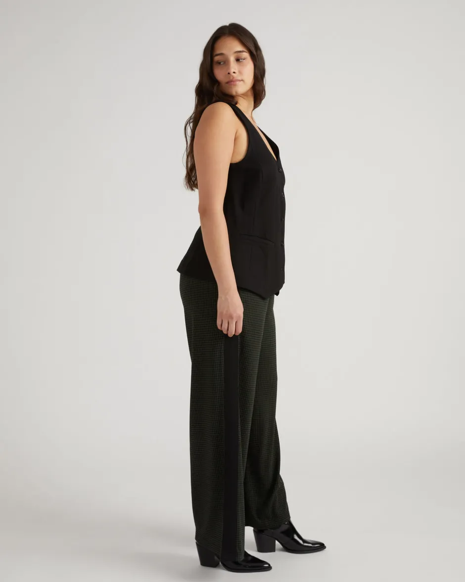 Universal Standard Stephanie Wide Leg Stripe Ponte Pants 30 Inch