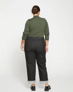 Universal Standard Stevie High Rise Cuffed Straight Leg Jeans