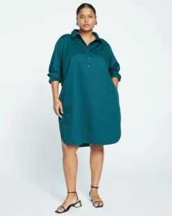 Universal Standard Stretch Poplin Rubicon Shirtdress