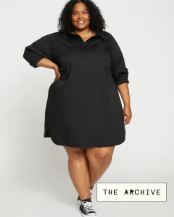Universal Standard Stretch Poplin Rubicon Shirtdress