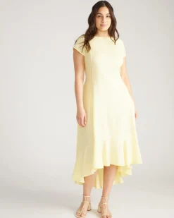 Universal Standard Sunset Linen Flounce Dress