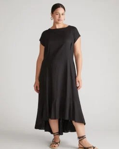 Universal Standard Sunset Linen Flounce Dress