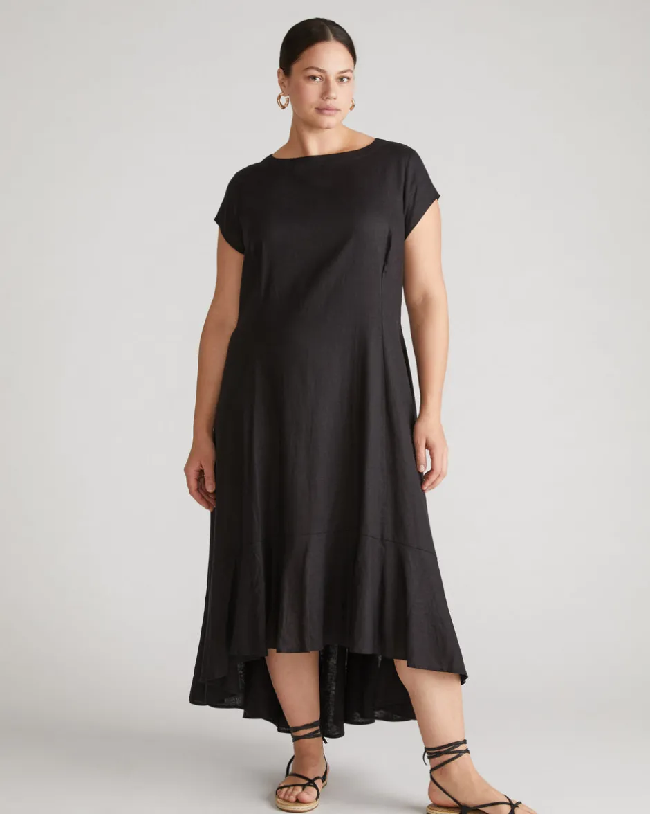 Universal Standard Sunset Linen Flounce Dress
