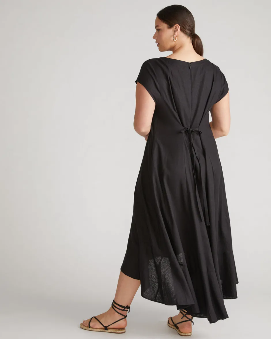 Universal Standard Sunset Linen Flounce Dress