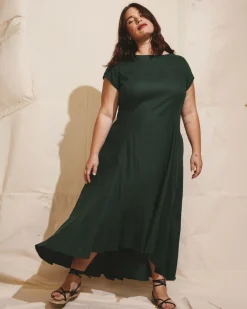 Universal Standard Sunset Linen Flounce Dress