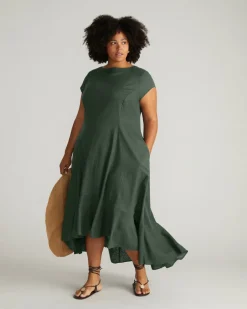 Universal Standard Sunset Linen Flounce Dress