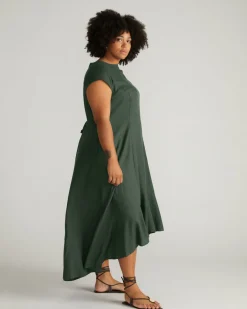 Universal Standard Sunset Linen Flounce Dress