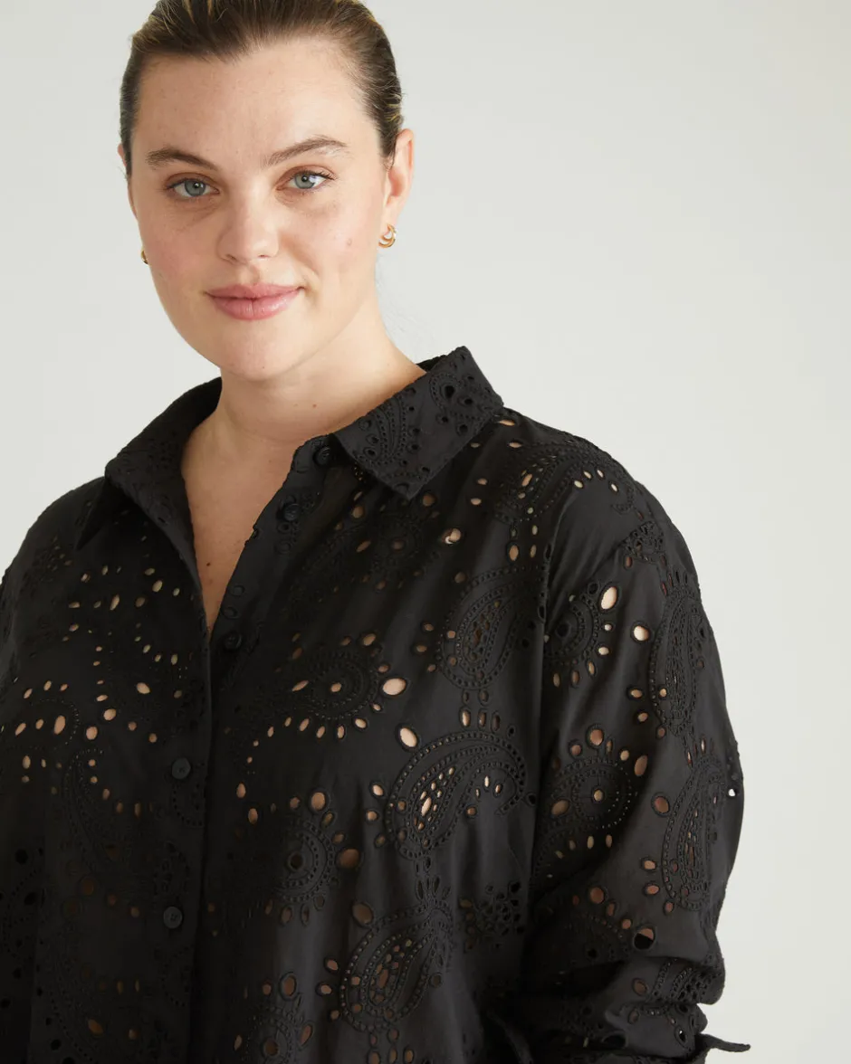 Universal Standard The Artist Cotton Eyelet Shirt