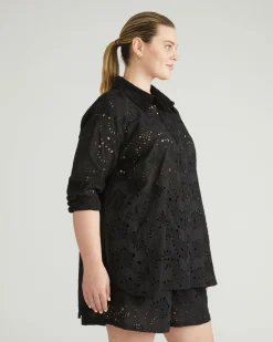 Universal Standard The Artist Cotton Eyelet Shirt
