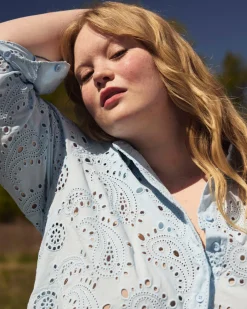Universal Standard The Artist Cotton Eyelet Shirt