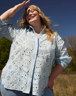 Universal Standard The Artist Cotton Eyelet Shirt