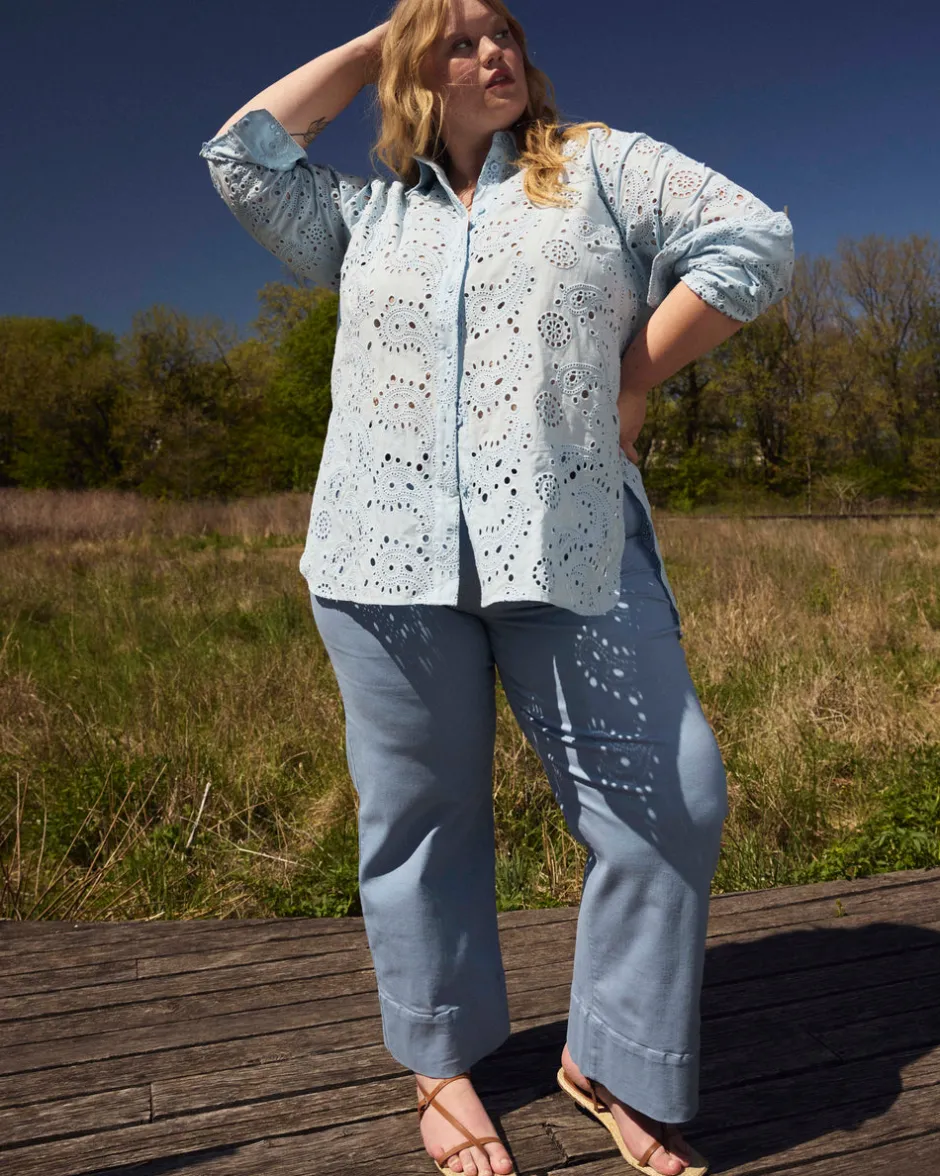 Universal Standard The Artist Cotton Eyelet Shirt