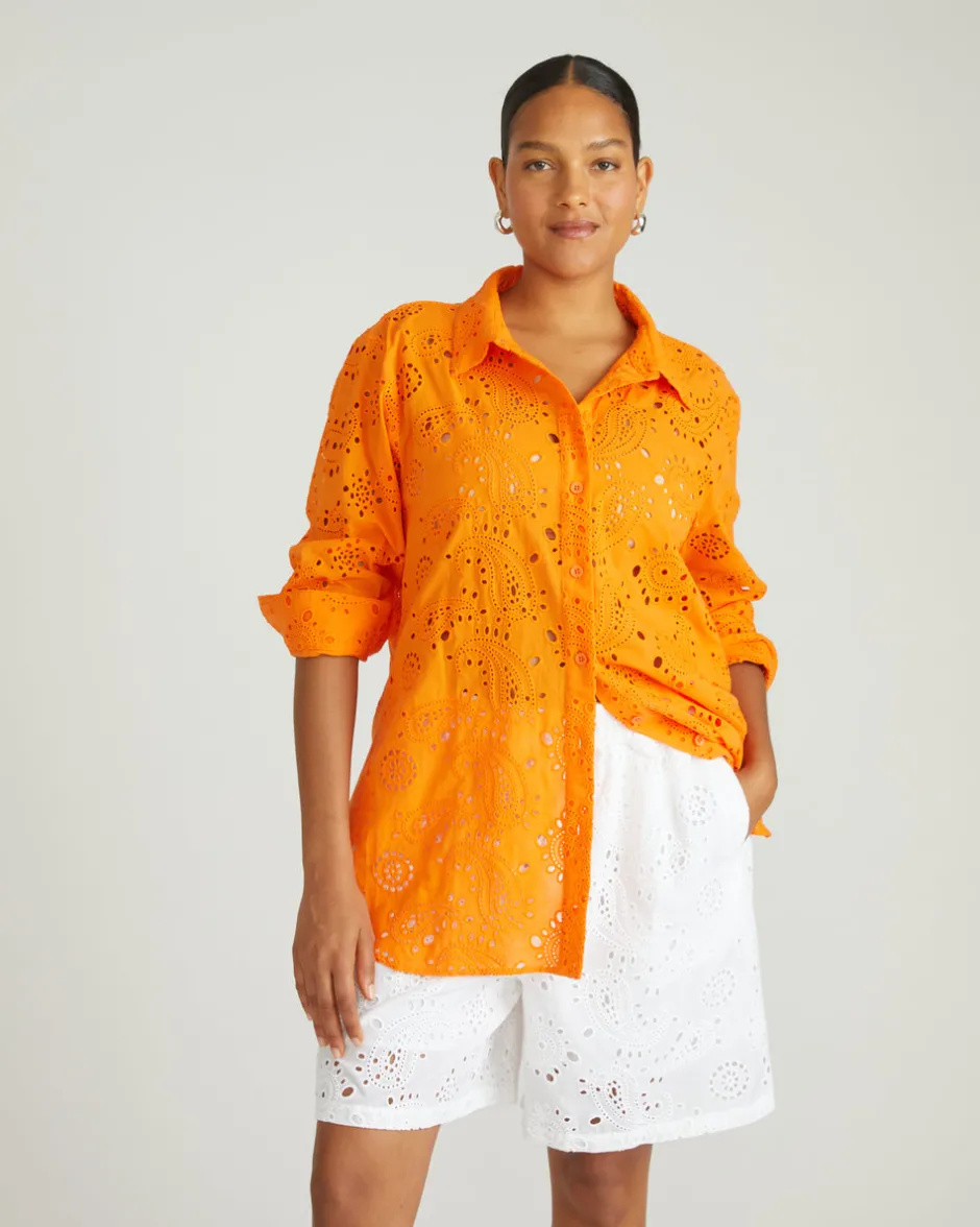 Universal Standard The Artist Cotton Eyelet Shirt