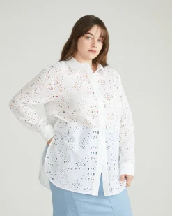 Universal Standard The Artist Cotton Eyelet Shirt