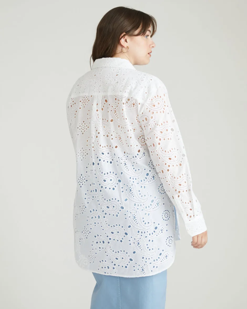 Universal Standard The Artist Cotton Eyelet Shirt