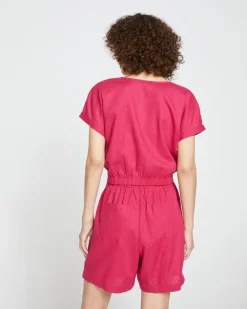 Universal Standard Tropez Tied Linen Crop Top