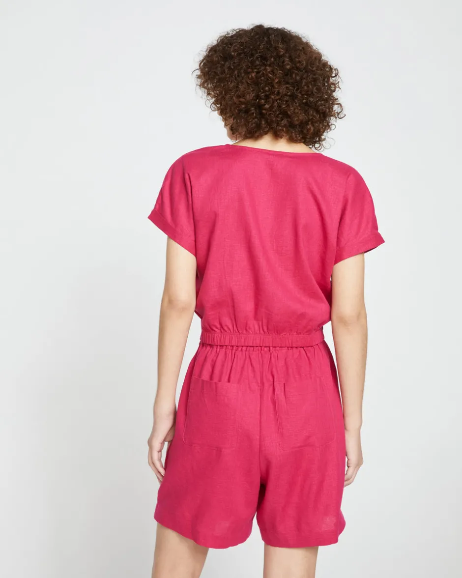 Universal Standard Tropez Tied Linen Crop Top