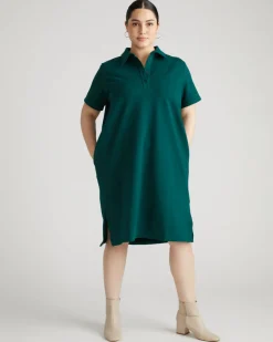 Universal Standard Varsity French Terry Polo Dress