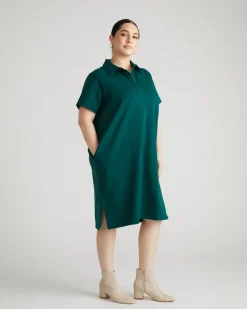 Universal Standard Varsity French Terry Polo Dress