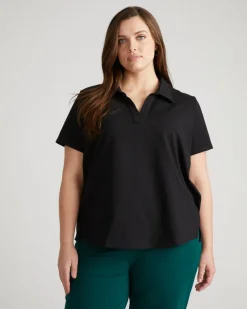 Universal Standard Varsity French Terry Polo Top
