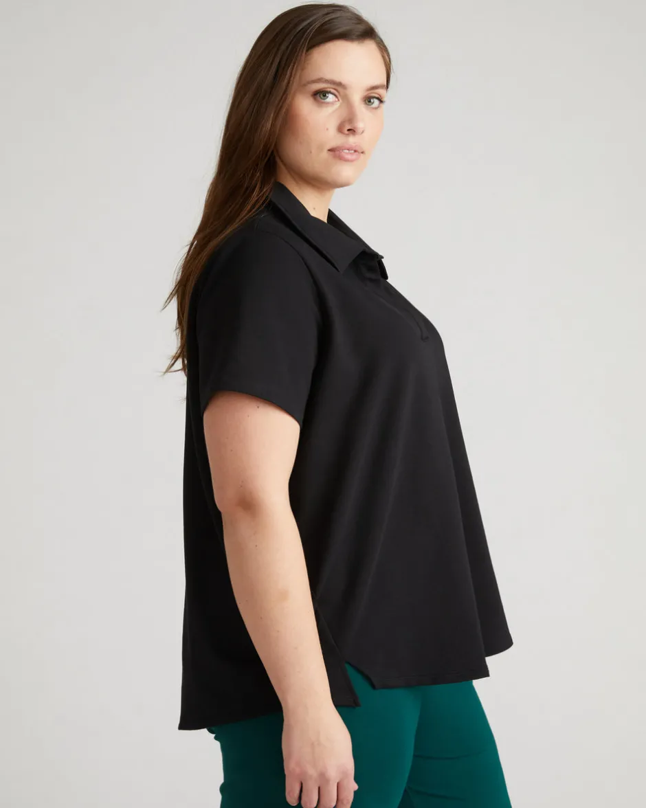 Universal Standard Varsity French Terry Polo Top