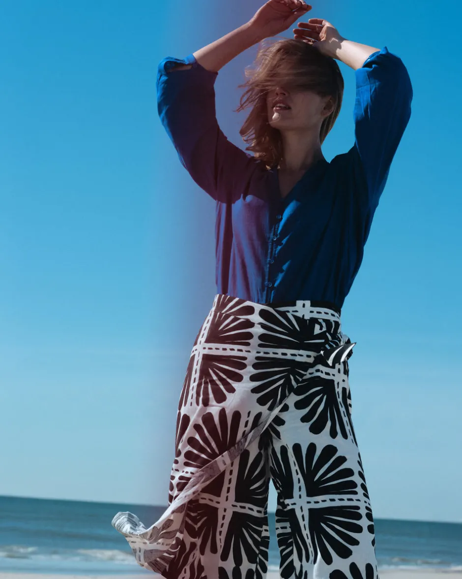 Universal Standard Villa Linen Wrap Culottes