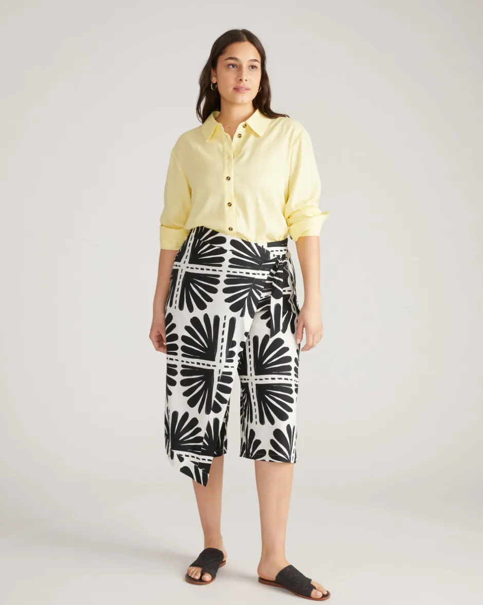 Universal Standard Villa Linen Wrap Culottes